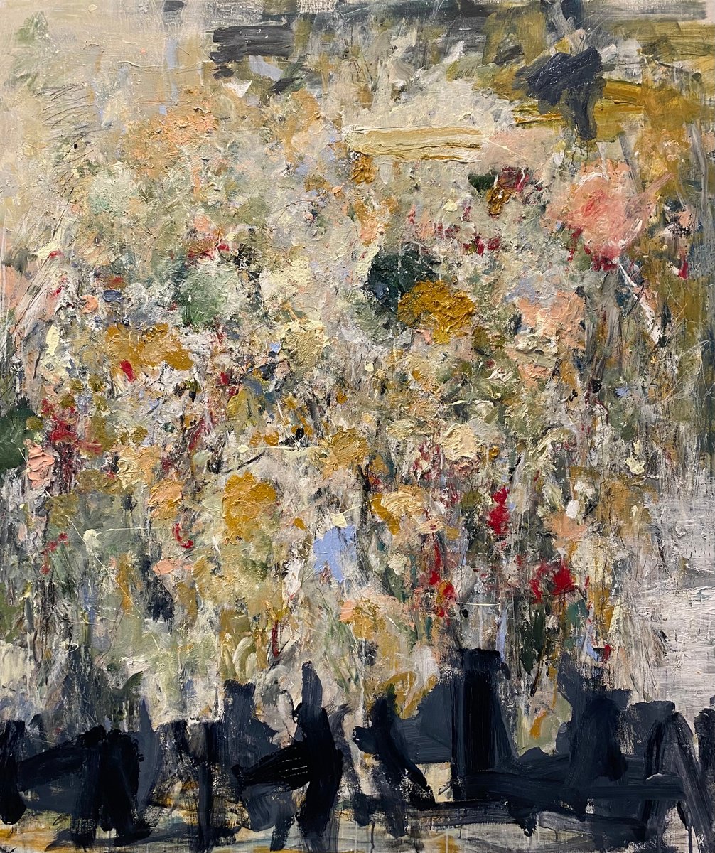 Organic Abstract Acrylic Painting By Lloyd Tabing, 47 X 55", All I Think About Is You, Original Artwork