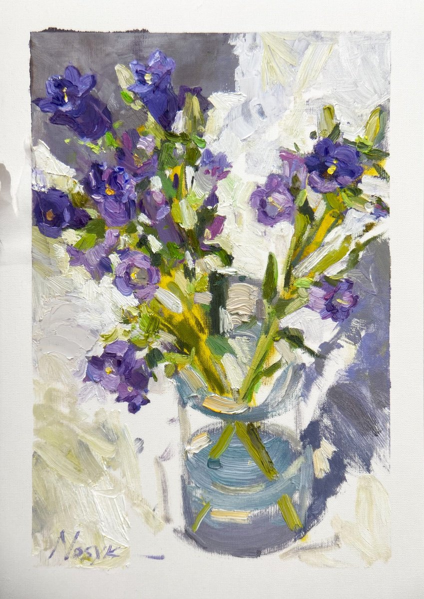 Purple Flowers By Nataliia Nosyk, 12 X 16, Artwork For Sale On Artfinder