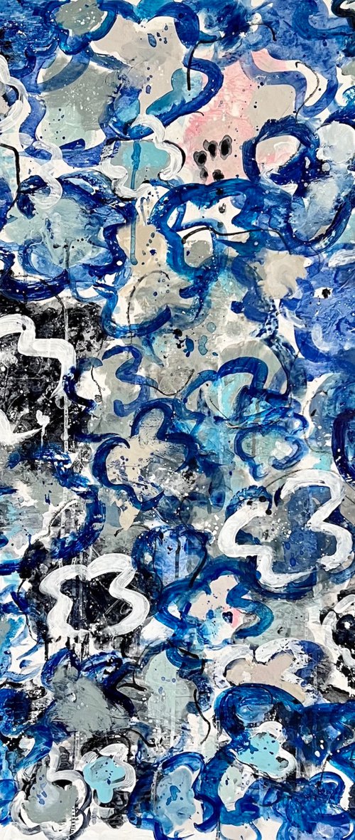The Garden Party in Blue IV by Angelika Millmaker