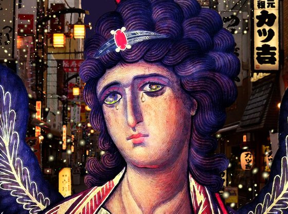 Guardian Angel with Fireflies