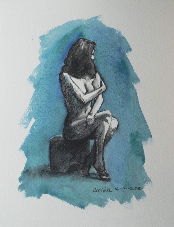 Seated female nude