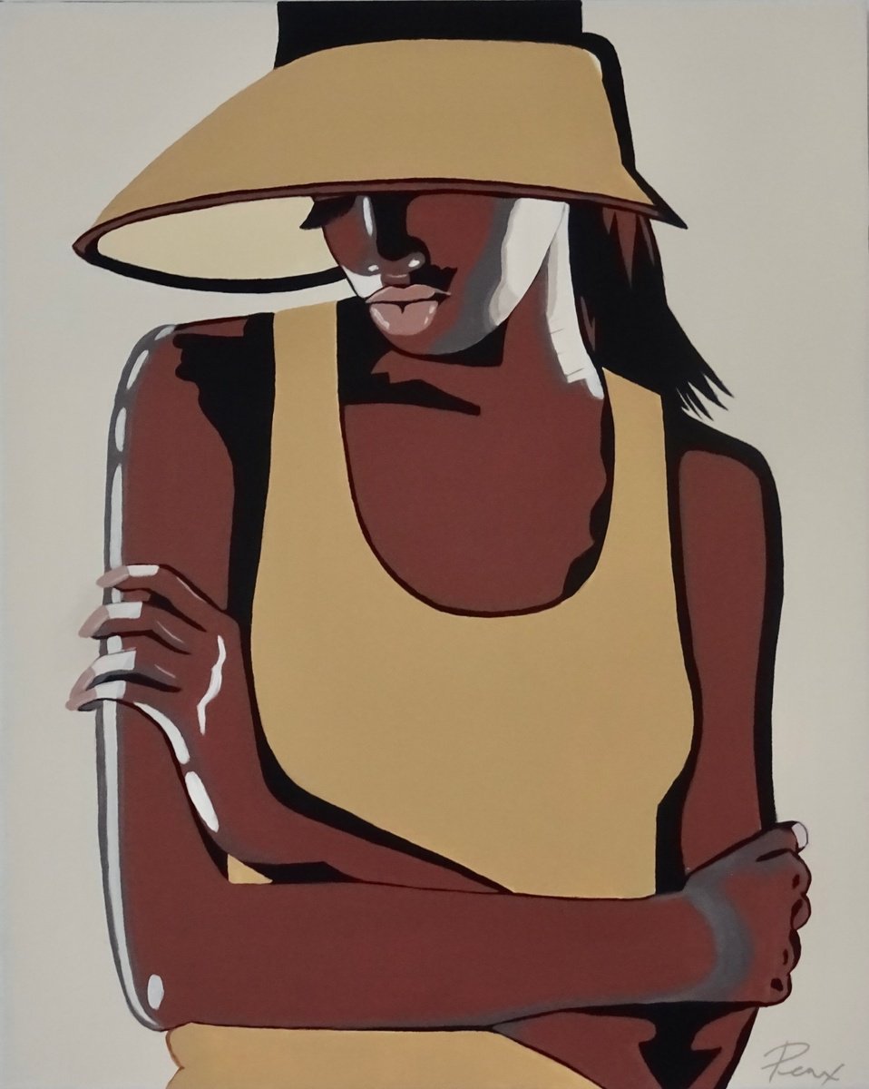 Expressive Portrait Acrylic Painting By Penny Burton, 16 X 20", Alone Or Lonely?, Original Artwork