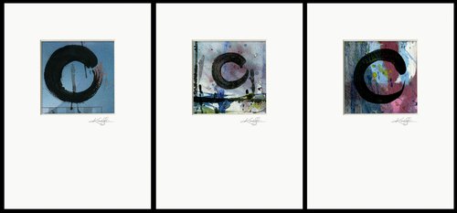 Enso Of Zen Collection 2 - 3 Abstract Zen Circle paintings by Kathy Morton Stanion by Kathy Morton Stanion