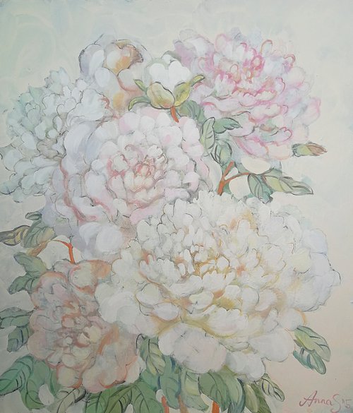 “Oriental Peonies” by Anna Silabrama