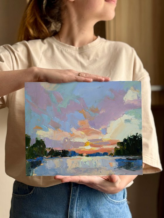 Marshmallow Sky Painting