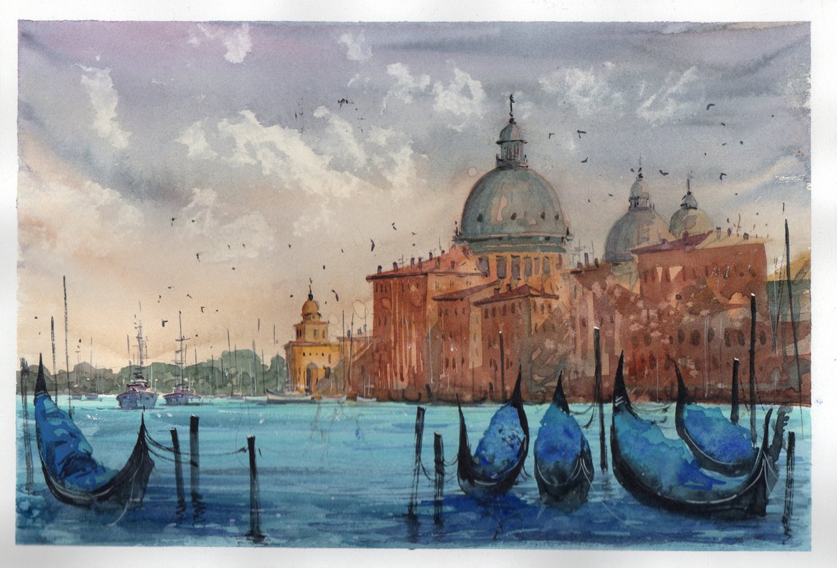 Venice on a cloudy day by RAJAN DEY