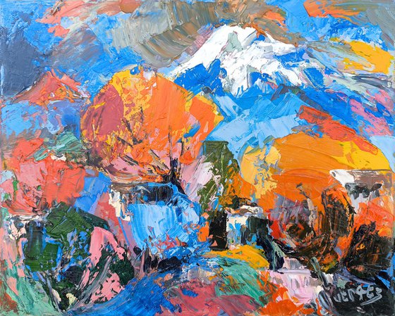 The Snow Peak in Full Fire
