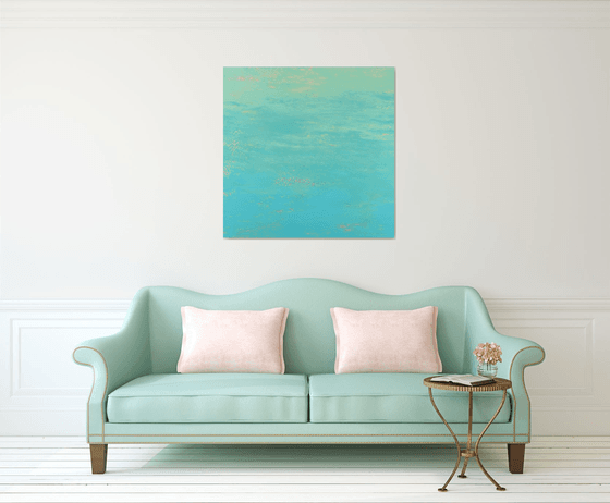 Aqua Green - Modern Abstract Expressionist Seascape