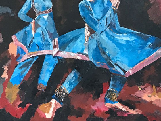 Dancers In Blue