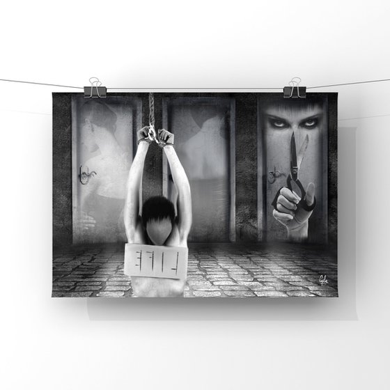 THE FATE | 2012 | DIGITAL ARTWORK PRINTED ON PHOTOGRAPHIC PAPER | HIGH QUALITY | UNIQUE EDITION | SIMONE MORANA CYLA | 60 X 44 CM |