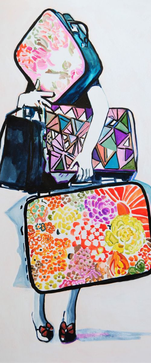 Traveler / 55 x 35 cm by Alexandra Djokic