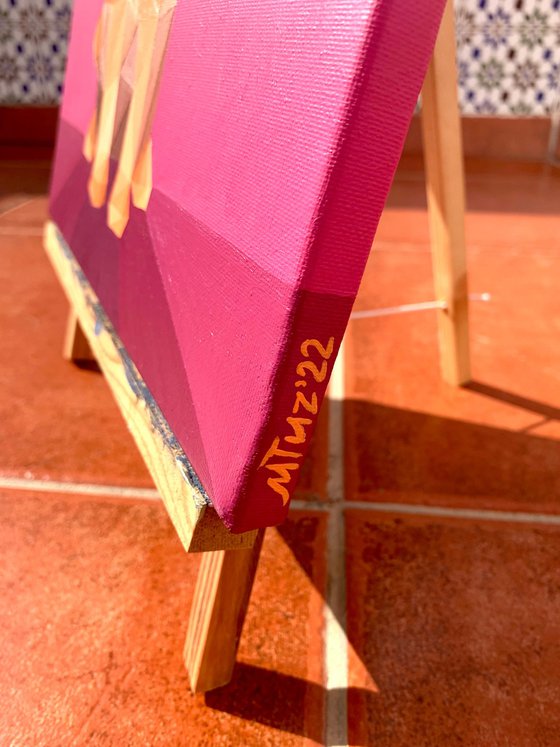 EASTER RABBIT ON PINK