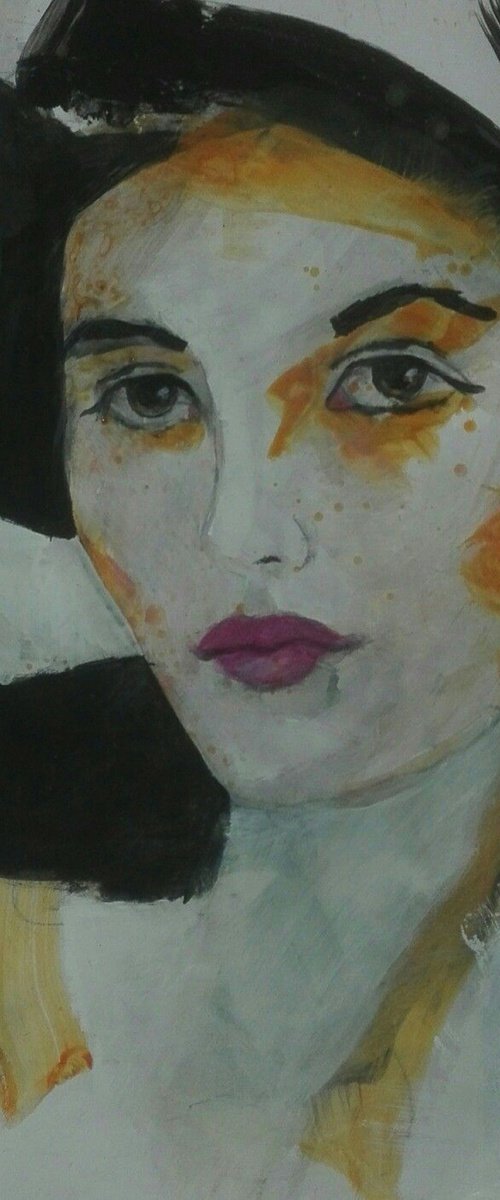 Girls on paper 0110-22A by Richard  Kuhn