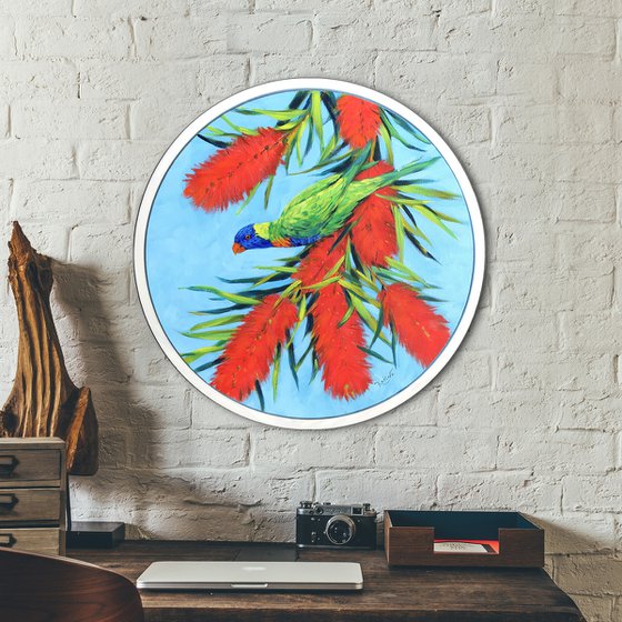 Rainbow Lorikeet in Blossoms