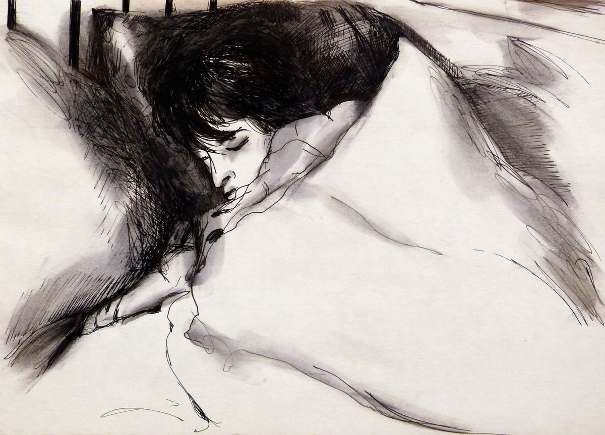 Asleep 6, 21x29 cm by Frederic Belaubre