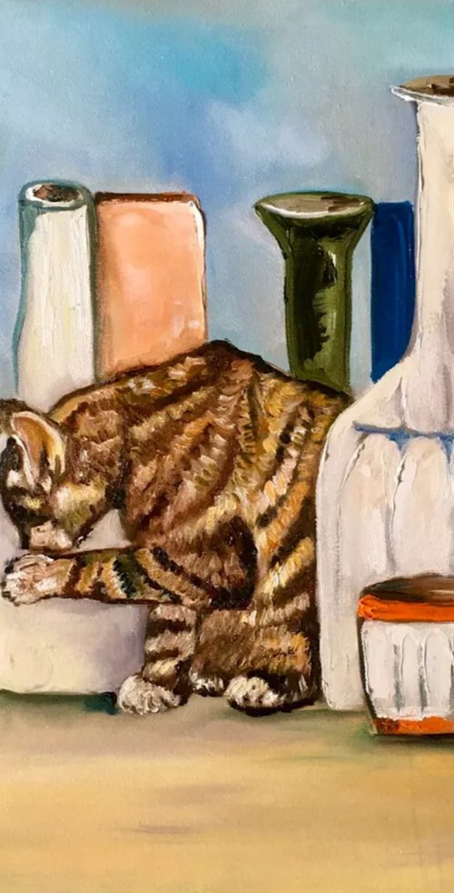 Cat and Giorgio Morandi by Olga Koval