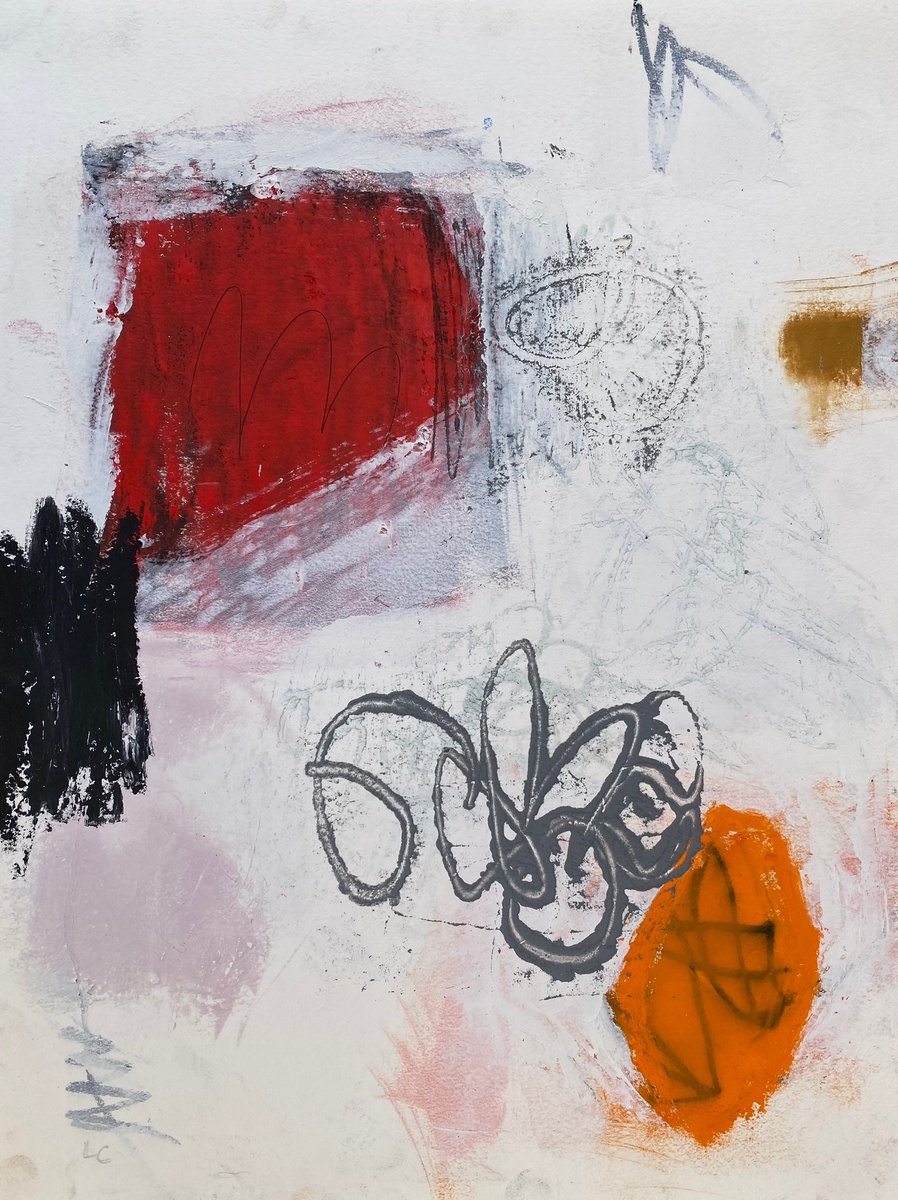 Expressive Abstract Oil Painting By Linda Coppens, 12 X 16", Whispers Underneath, Original Artwork