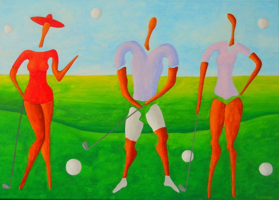 Golfer and his admirers