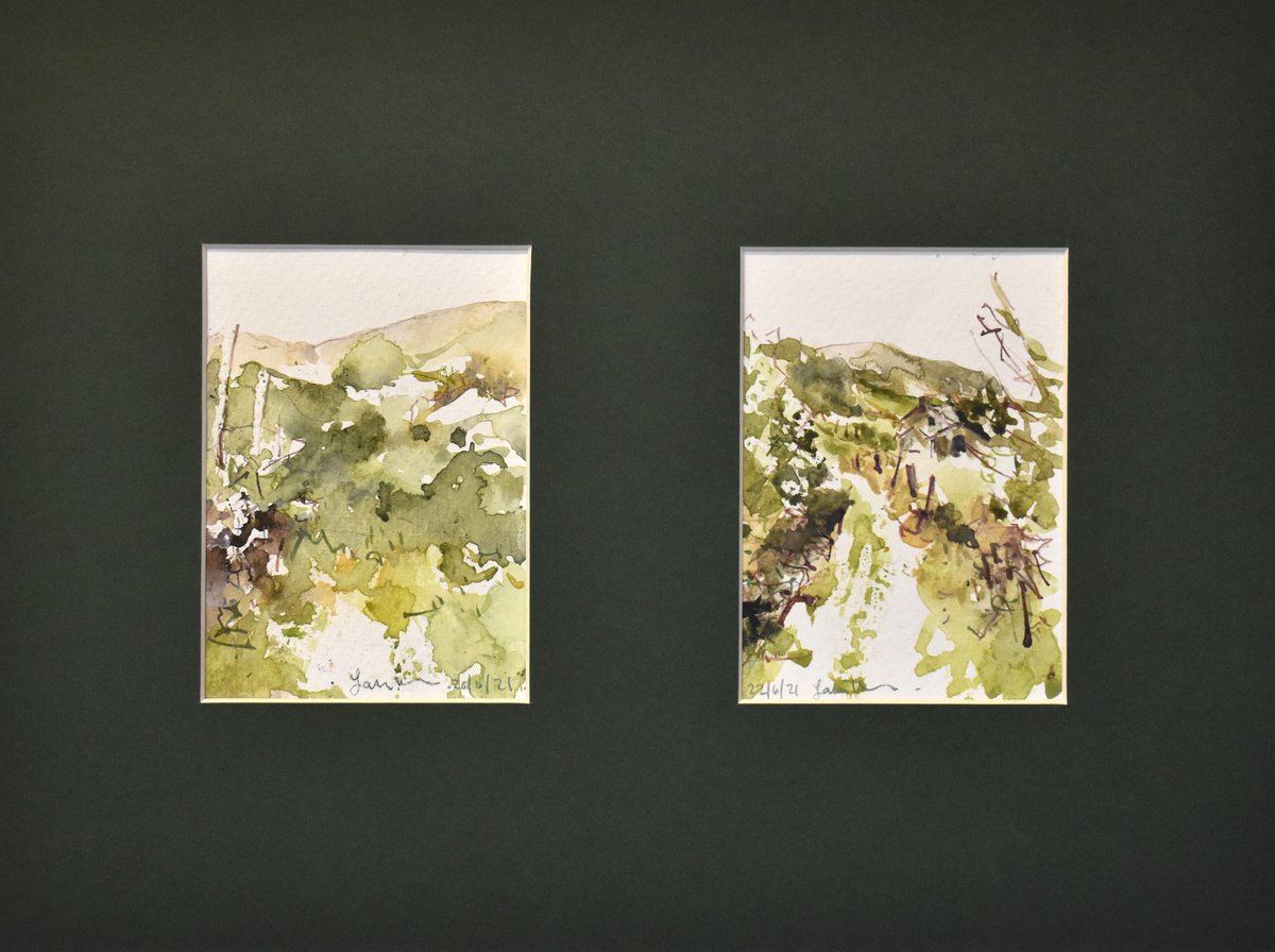 the paths we take -Landscape Watercolour Study No 2 by Ian McKay