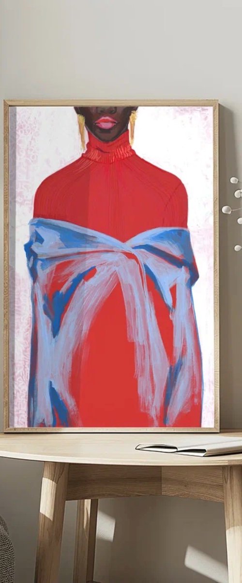 Woman in Red Dress by Sasha Robinson