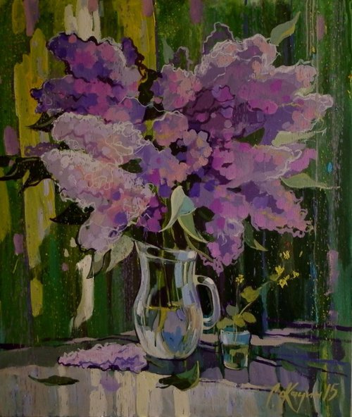 lilac, original painting by Sergey  Kachin
