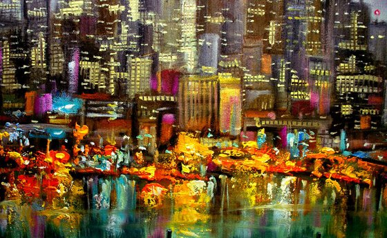 New York by sea, 36x24 in