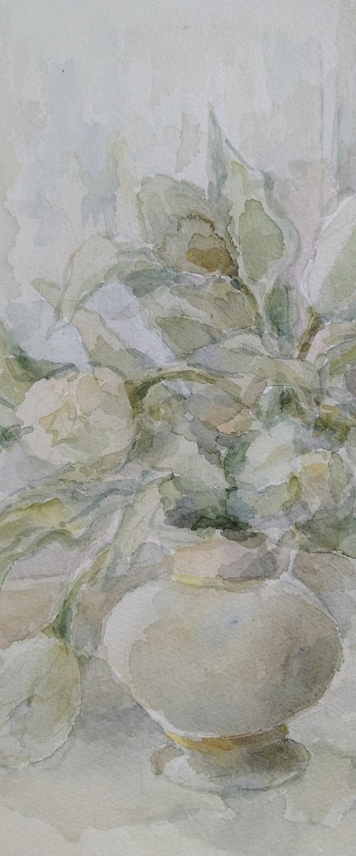 Tulips. Original watercolour painting. by Elena Klyan