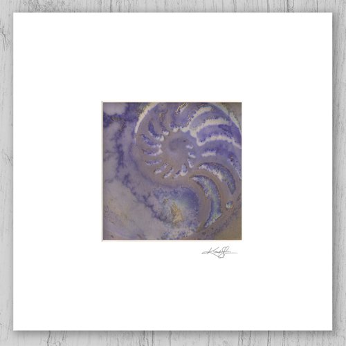 Secrets From The Deep 14 -  Mixed Media Nautilus Shell Painting by Kathy Morton Stanion by Kathy Morton Stanion