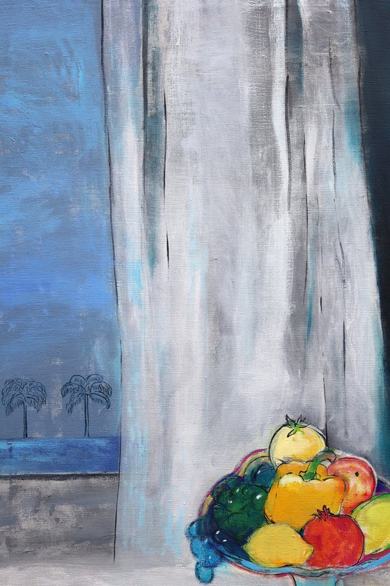 still life with pineapples