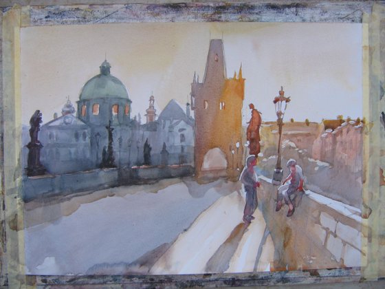Spending  time (on Charles bridge )