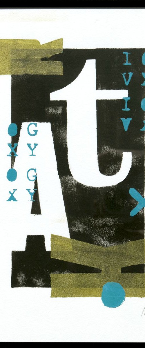 Gold & Blue Typography A3 by ROCO Studio