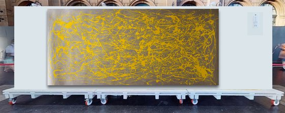Yellow Energy- Style Jackson Pollock