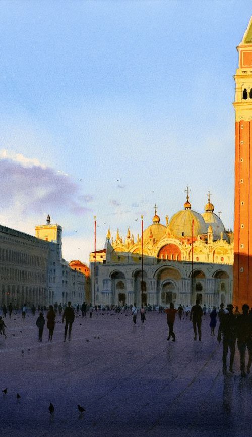 Fleeting light, Piazza San Marco, Venice by Ramesh Jhawar