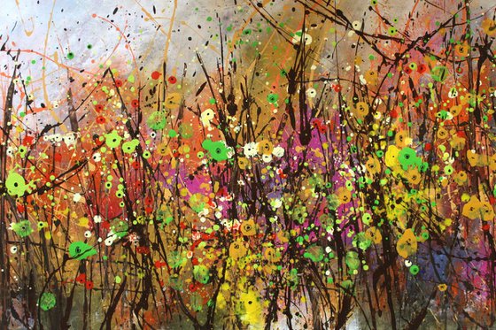 Mystical Gardens - Extra large original abstract painting