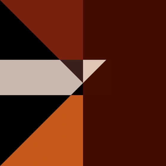 Crisp Triangle Abstract In Shades Of Brown and Orange