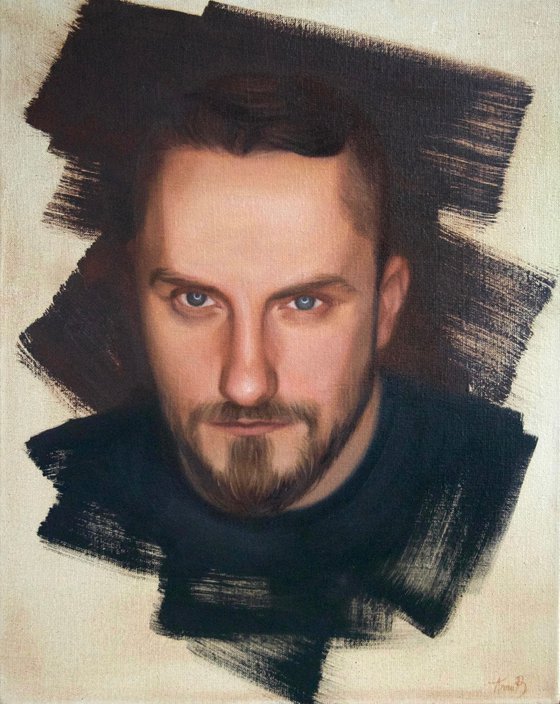 Commission portrait painting / Portrait of my husband