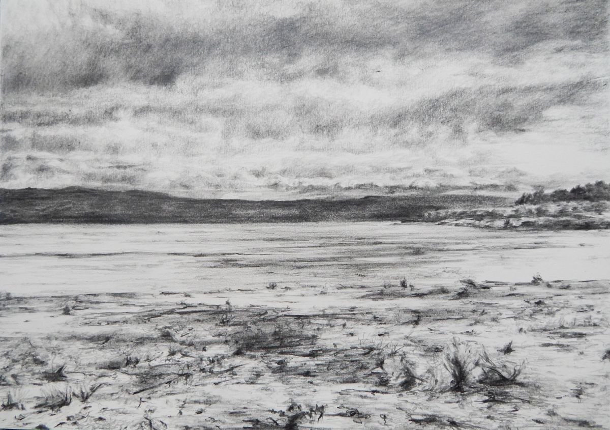 Findhorn Bay Drawing by Richard Freer