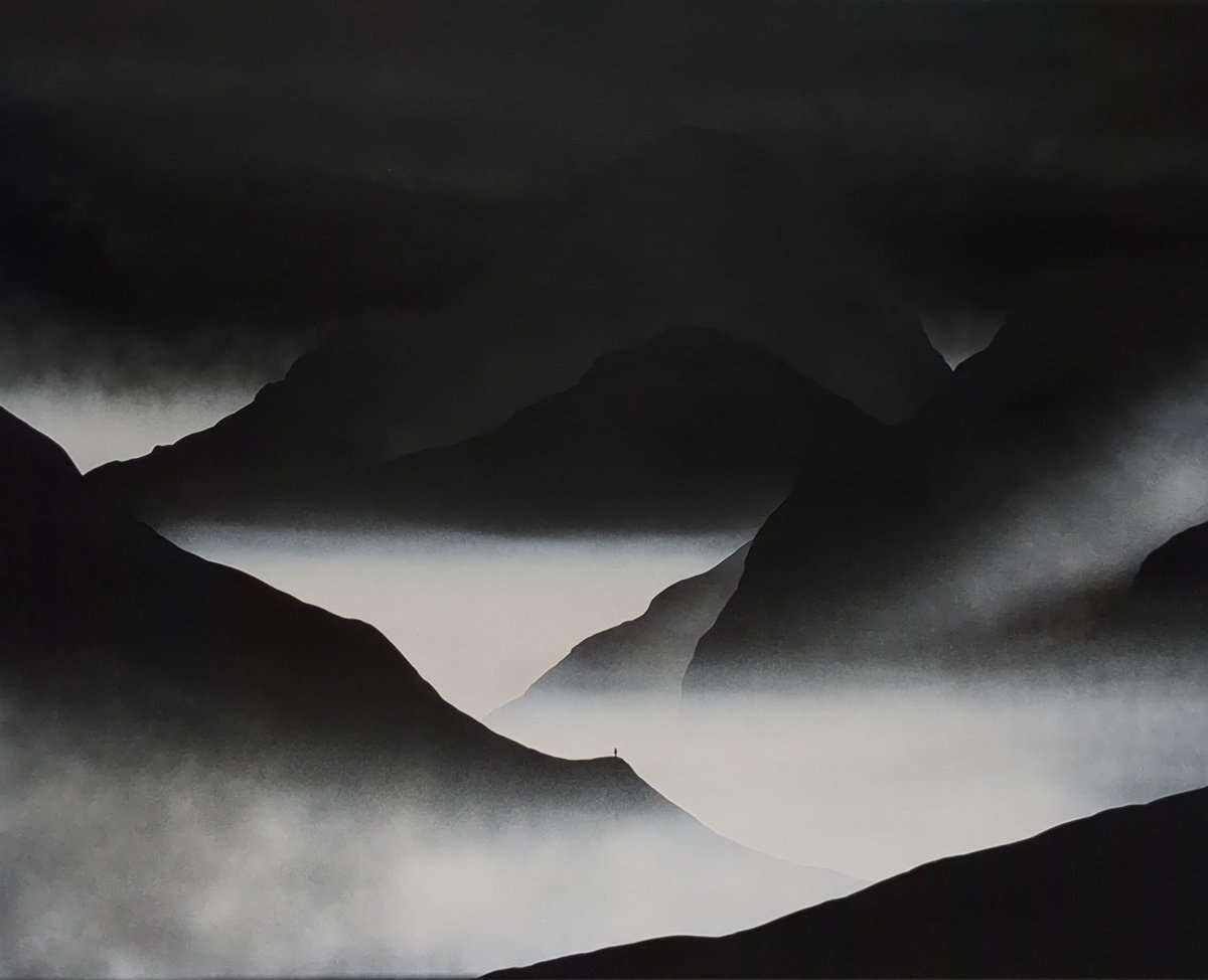 Landscape Acrylic Painting By Robert Owen Bloomfield, 32 X 26", Bal??u 5, Original Artwork