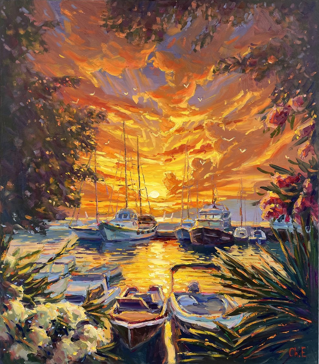Pier By Evgeny Chernyakovsky, 27 X 31, Artwork For Sale On Artfinder