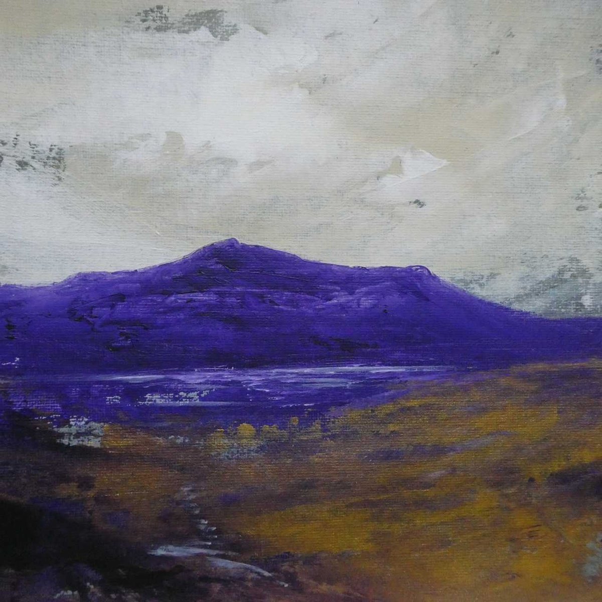 Impressionistic Landscape Acrylic Painting By Oconnart, 10 X 10", Sutherland Autumn, Original Artwork