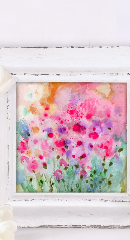 Floral Bliss 5 - Flower Painting  by Kathy Morton Stanion by Kathy Morton Stanion