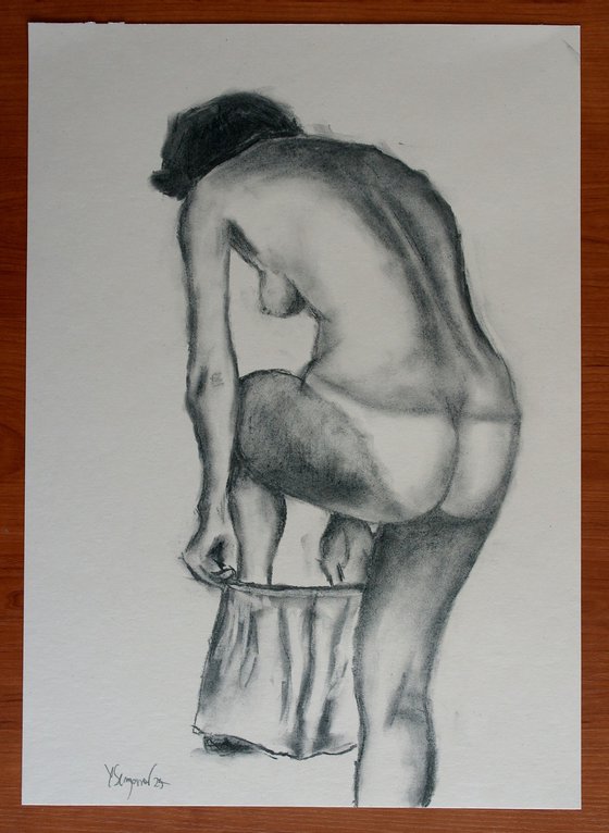 Female Figure #77 Charcoal