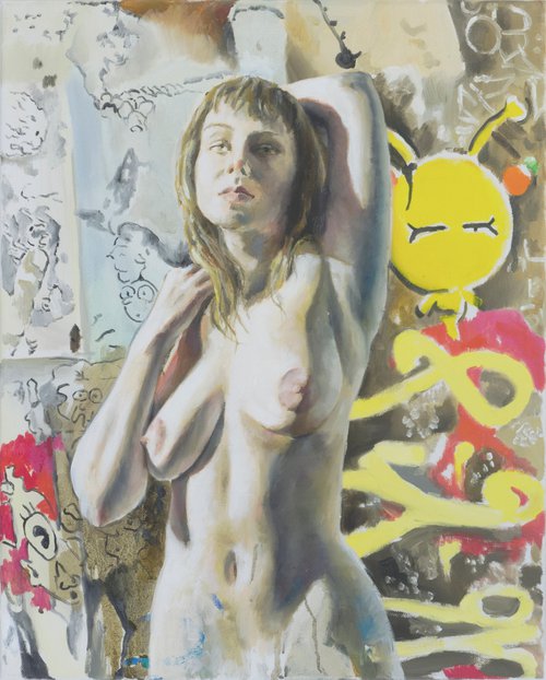 Blonde girl with graffiti by Lisa Braun