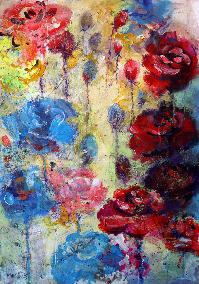  Fantasy With Flowers 306 By Rakhmet Redzhepov, 17 X 23, Artwork For Sale On Artfinder