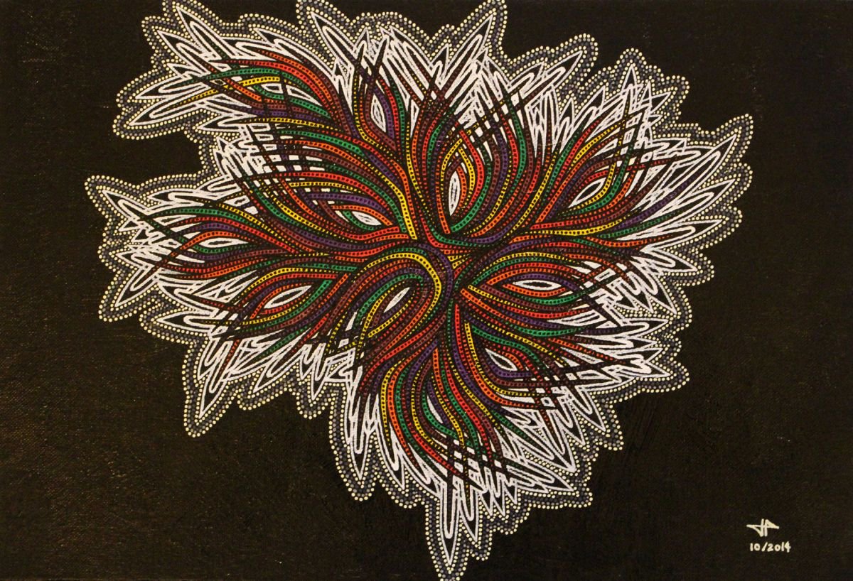 Abstract Painting By Jonathan Pradillon, 20 X 16, Emprise, Original Artwork