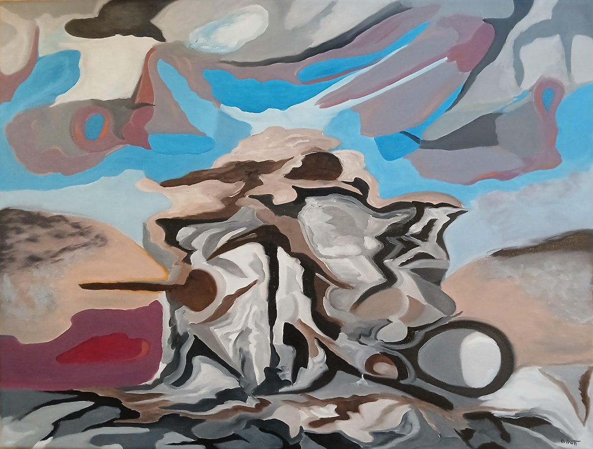 Surrealistic Oil Painting , Quite Painful By Randy Pratt, 24 X 18, Artwork For Sale On Artfinder