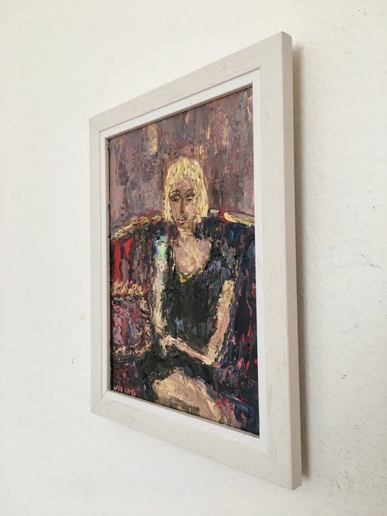 Girl with glass sekt