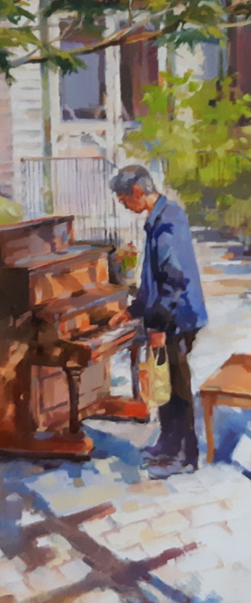 Piano concerto for the right hand (16x20") by Alexander Koltakov