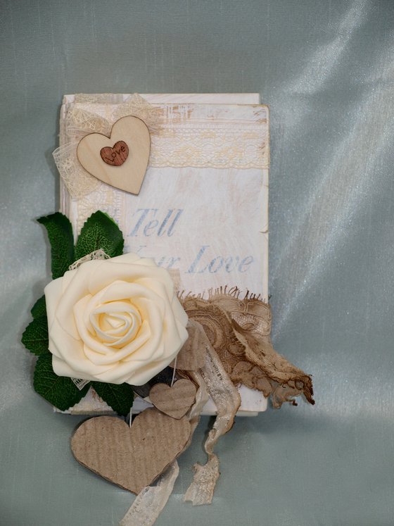 Book Of Love 4 - Mixed Media Altered Book Sculpture by Kathy Morton Stanion