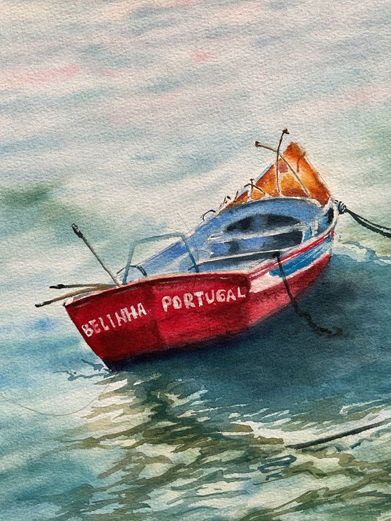 Tomorrow back to sea, original watercolour